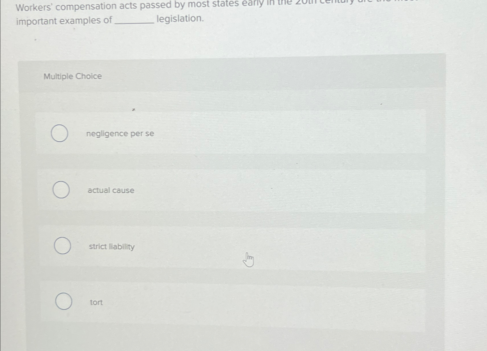  Workers' compensation acts passed by most states early important examples of