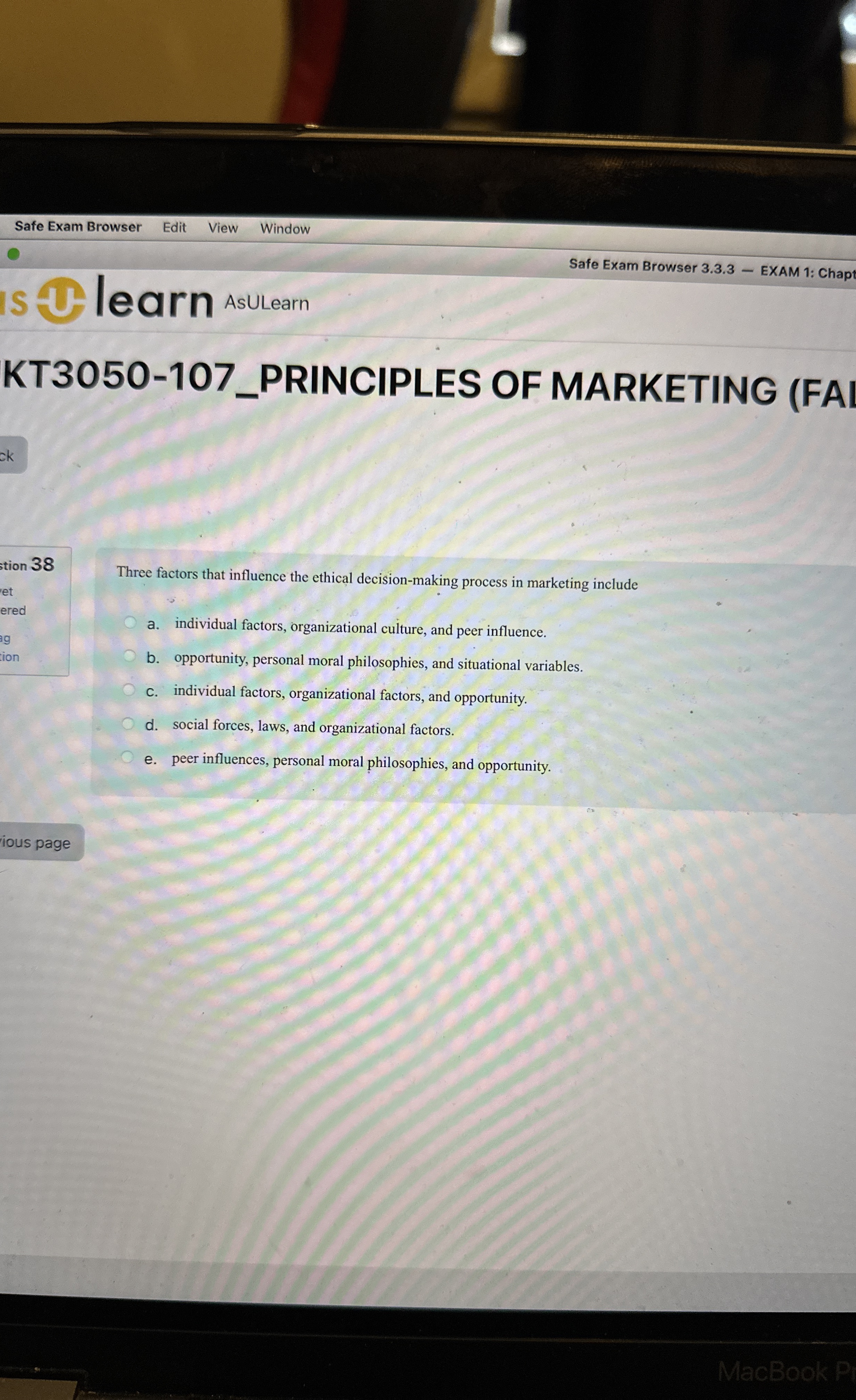  Three factors that influence the ethical decision-making process in marketing include
