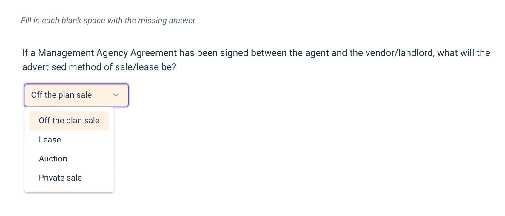  Fill in each blank space with the missing answer If a