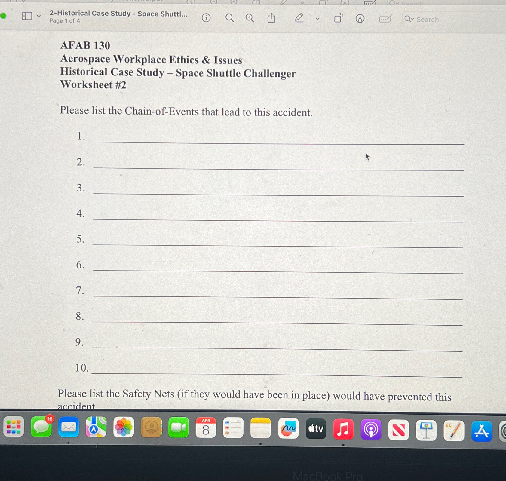  2-Historical Case Study - Space ShuttI.. Page 1 of 4 AFAB