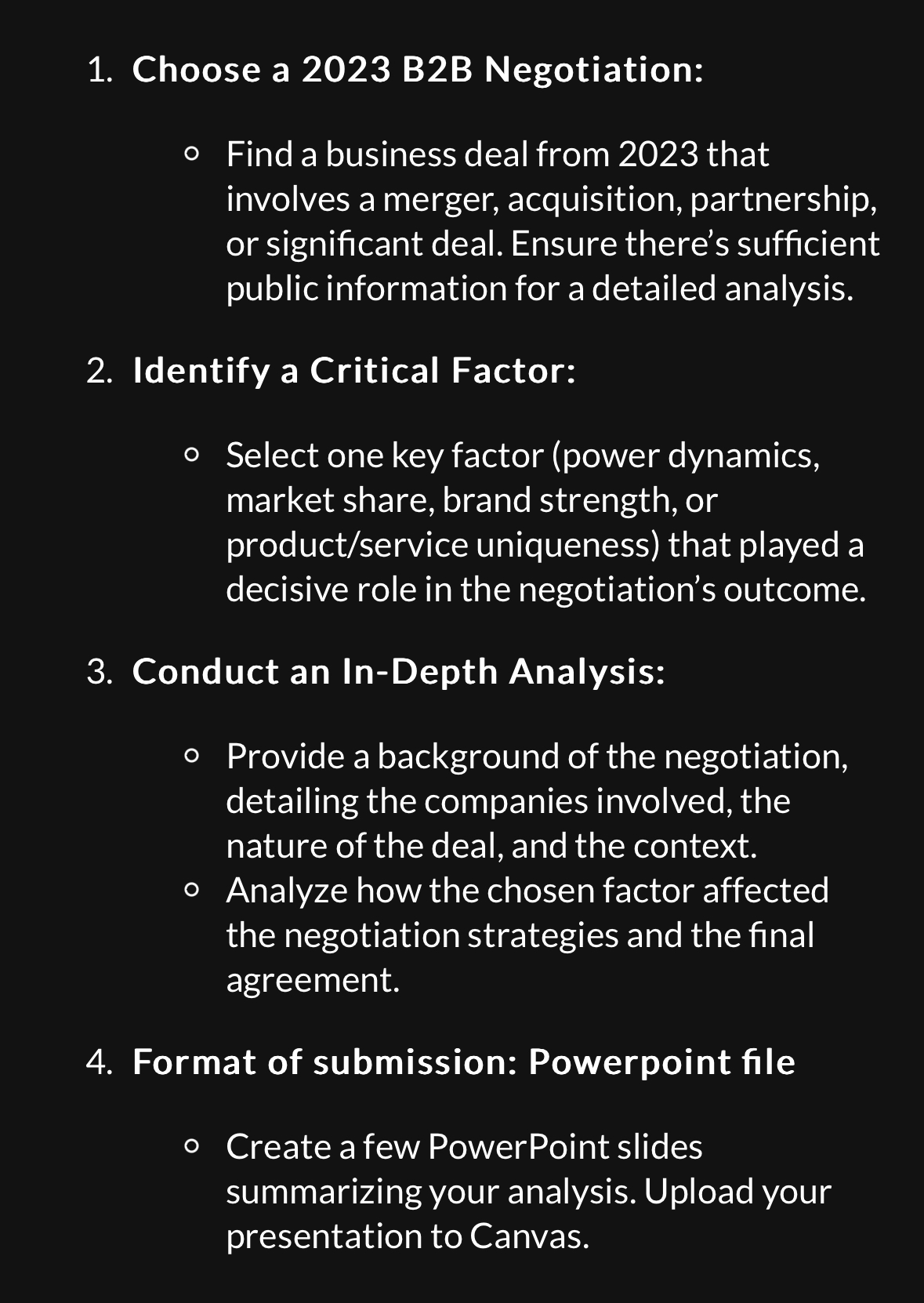  Choose a 2023 B2B Negotiation: Find a business deal from 2023
