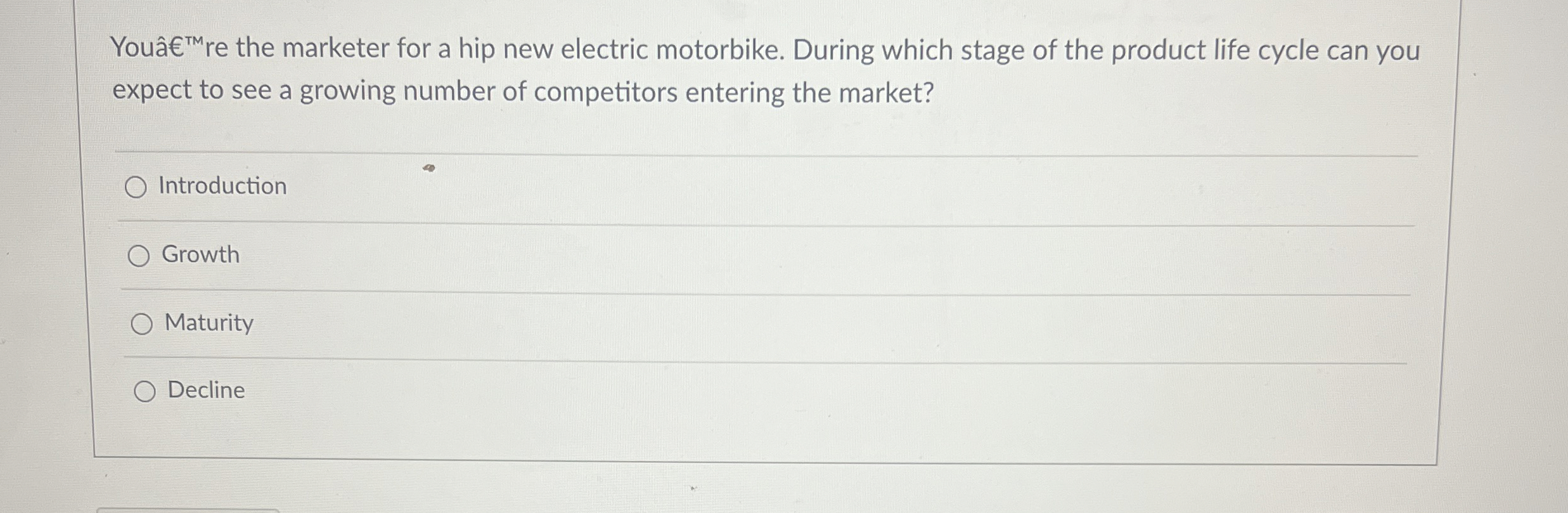  YouTMM re the marketer for a hip new electric motorbike. During