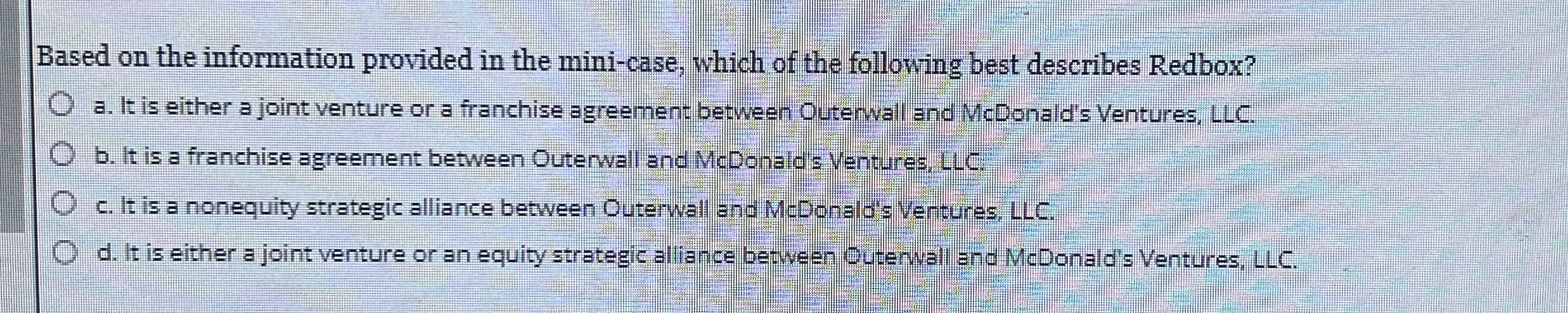  Based on the information provided in the mini-case, which of the