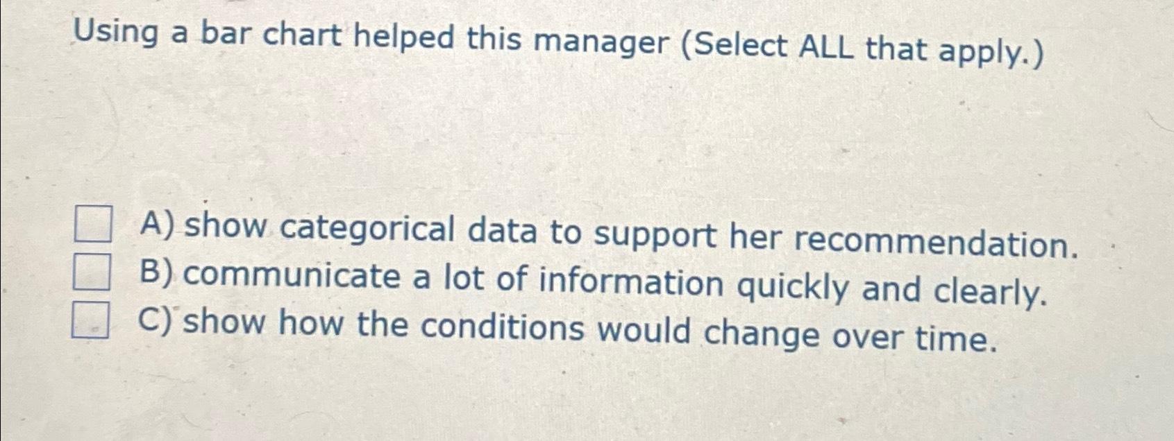  [Manager is presenting chart (see below) to 3 other managers; prop