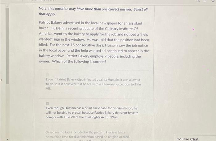  Note: this question may have more than one correct answer. Select