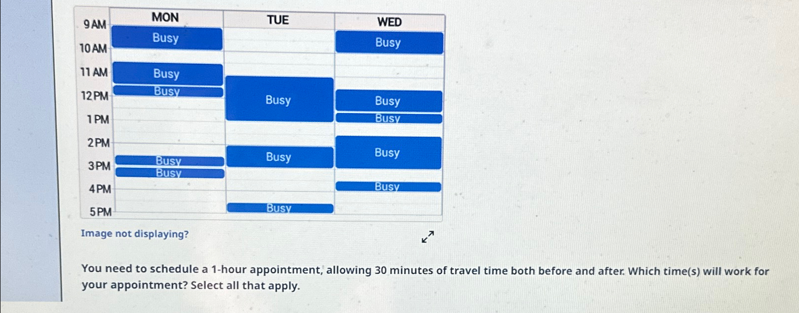 Image not displaying? You need to schedule a 1-hour appointment, allowing