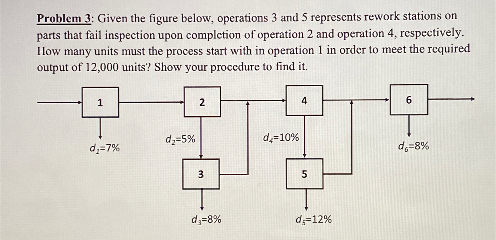  Problem 3: Given the figure below, operations 3 and 5 represents