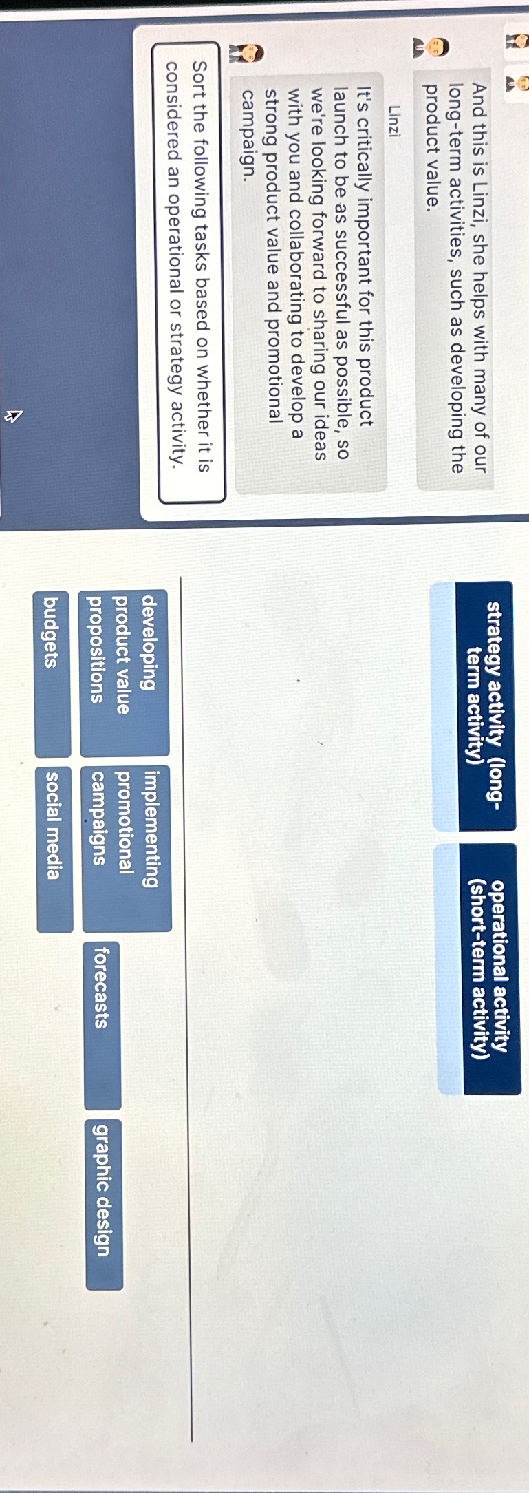  Sort the following tasks based on whether it is considered an