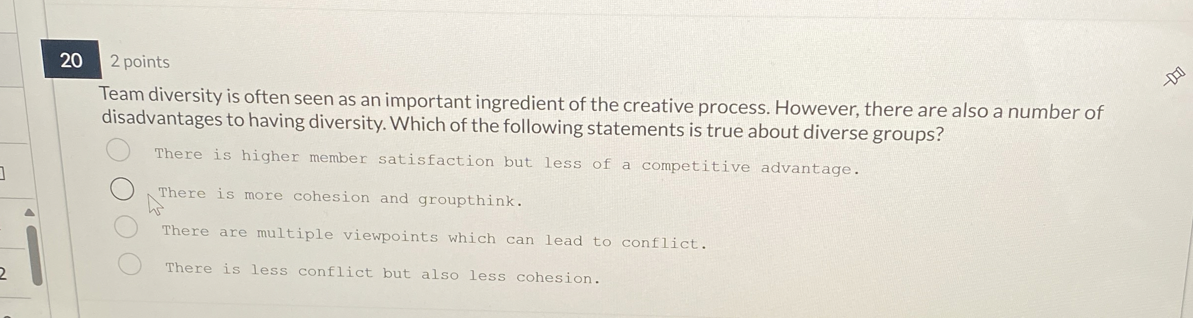  202 points Team diversity is often seen as an important ingredient