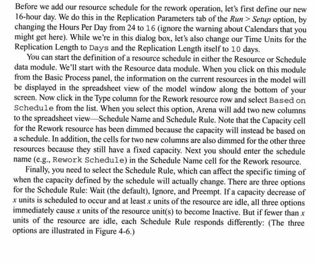  Before we add our resource schedule for the rework operation, let's