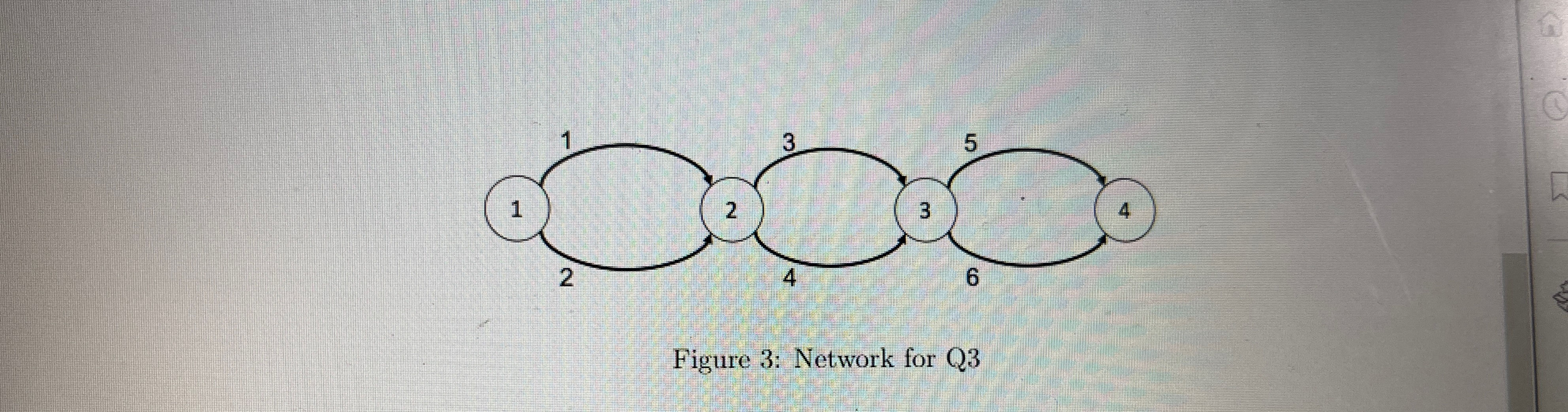  Q3 Relating path and link flows (10 points) Consider the network