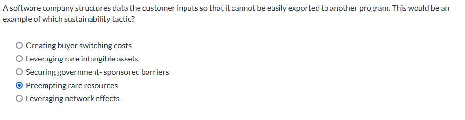 A software company structures data the customer inputs so that it