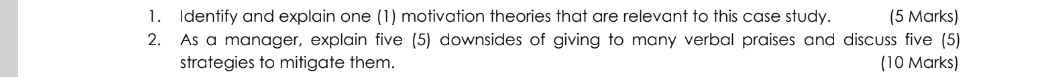  As a manager, explain five (5) downsides of giving to many