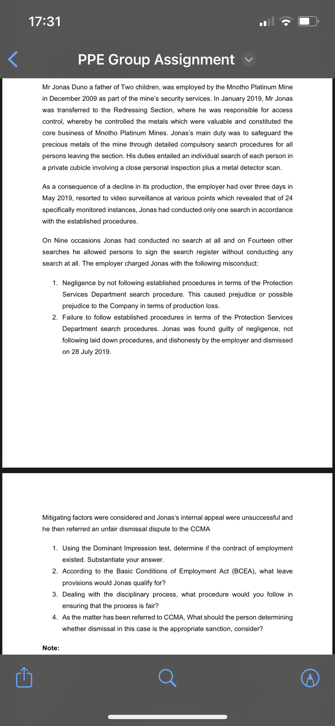  17:31 PPE Group Assignment Mr Jonas Duno a father of Two