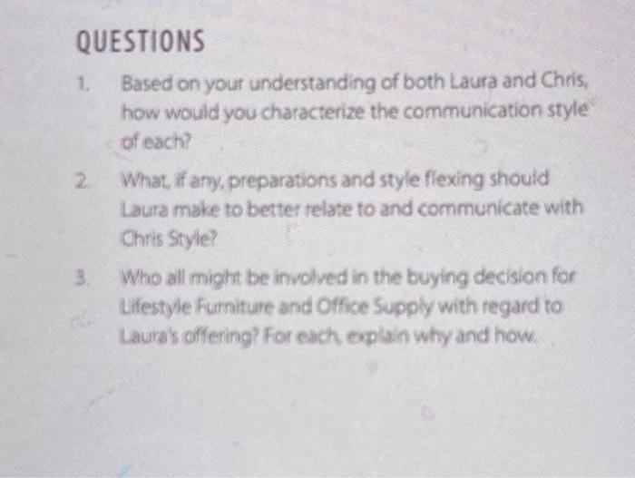  Chapter 3 case study Sell 6th edition 1. Based on your