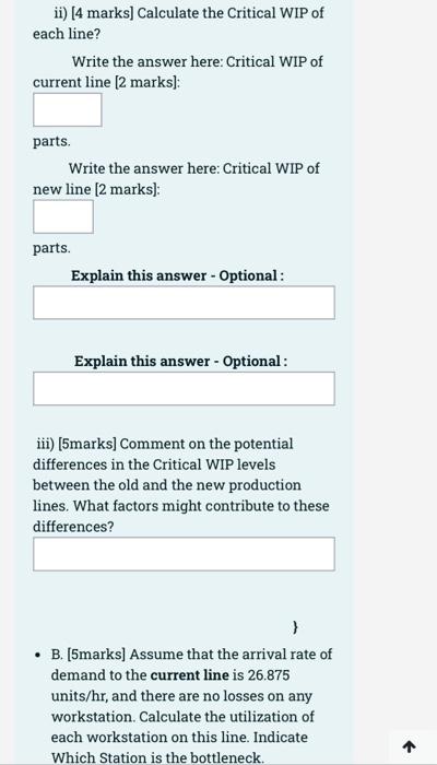 not use percentage): Utilization of W/S 1 [1 marks]: Utilization of W/S