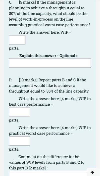level of 250 parts. The New line has an average production of