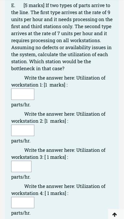 89.10 parts/hr with an average WIP level of 250 parts. Calculate the