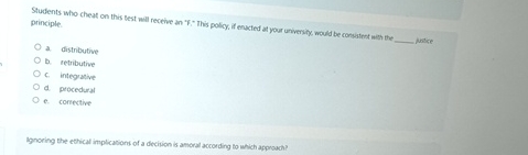  Students who cheat on this test will rective an "F:" This