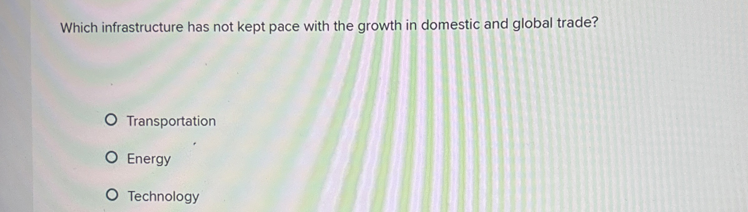  Which infrastructure has not kept pace with the growth in domestic