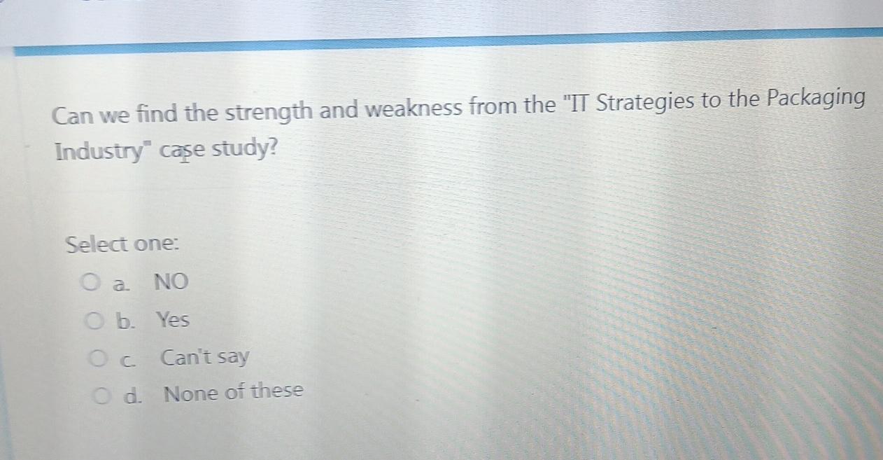  Can we find the strength and weakness from the "II Strategies