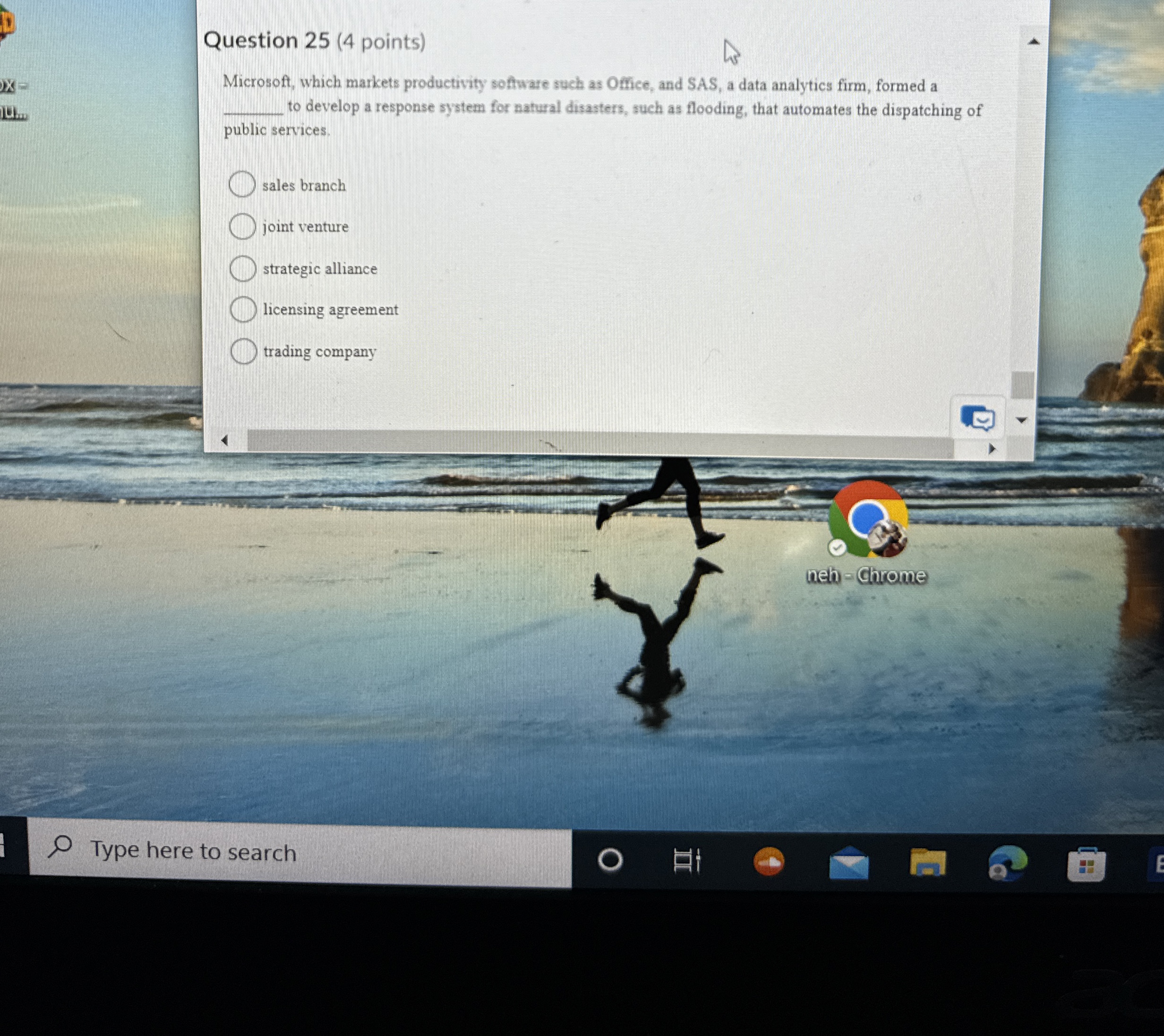  Question 25(4 points) Microsoft, which markets productivity software such as Omice,