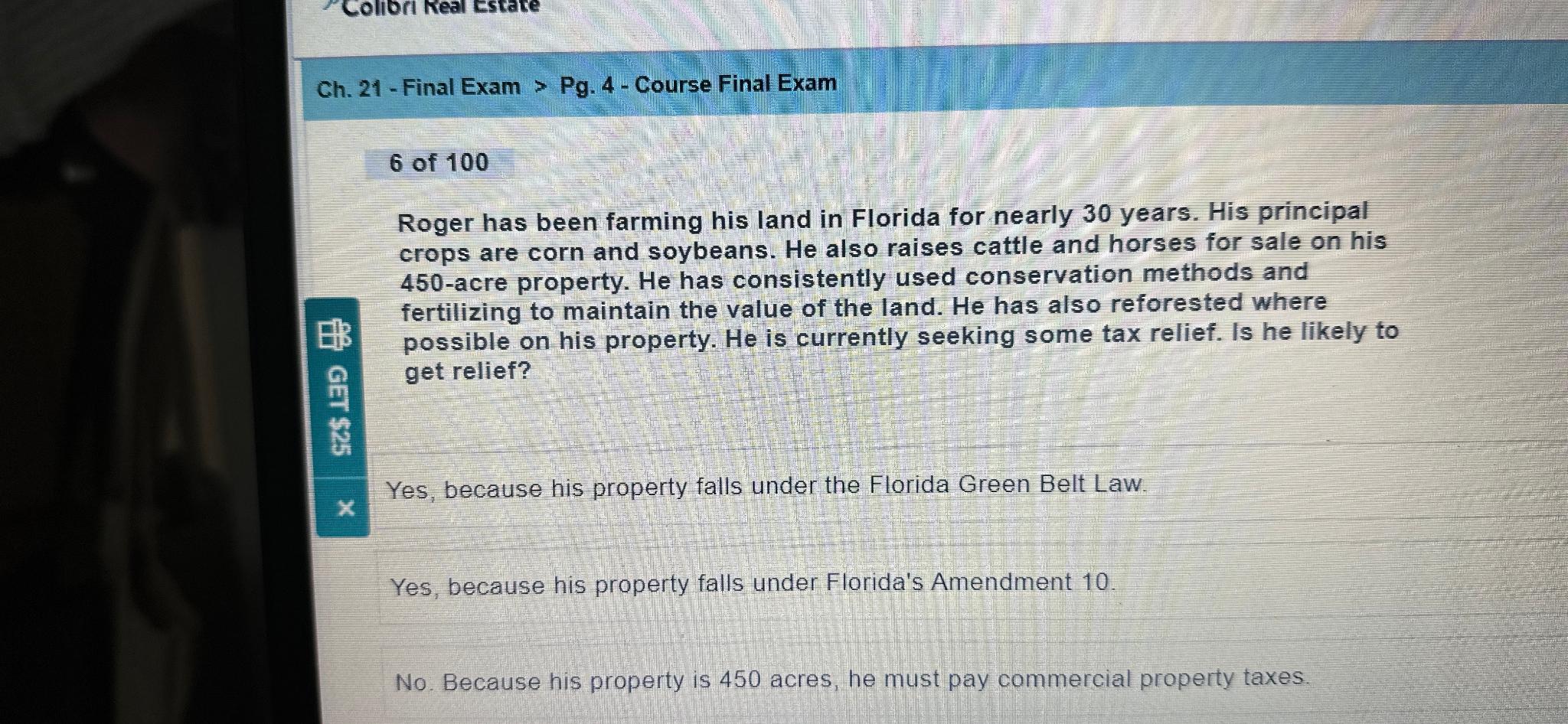  Ch.21- Final Exam > Pg.4- Course Final Exam 6 of 100