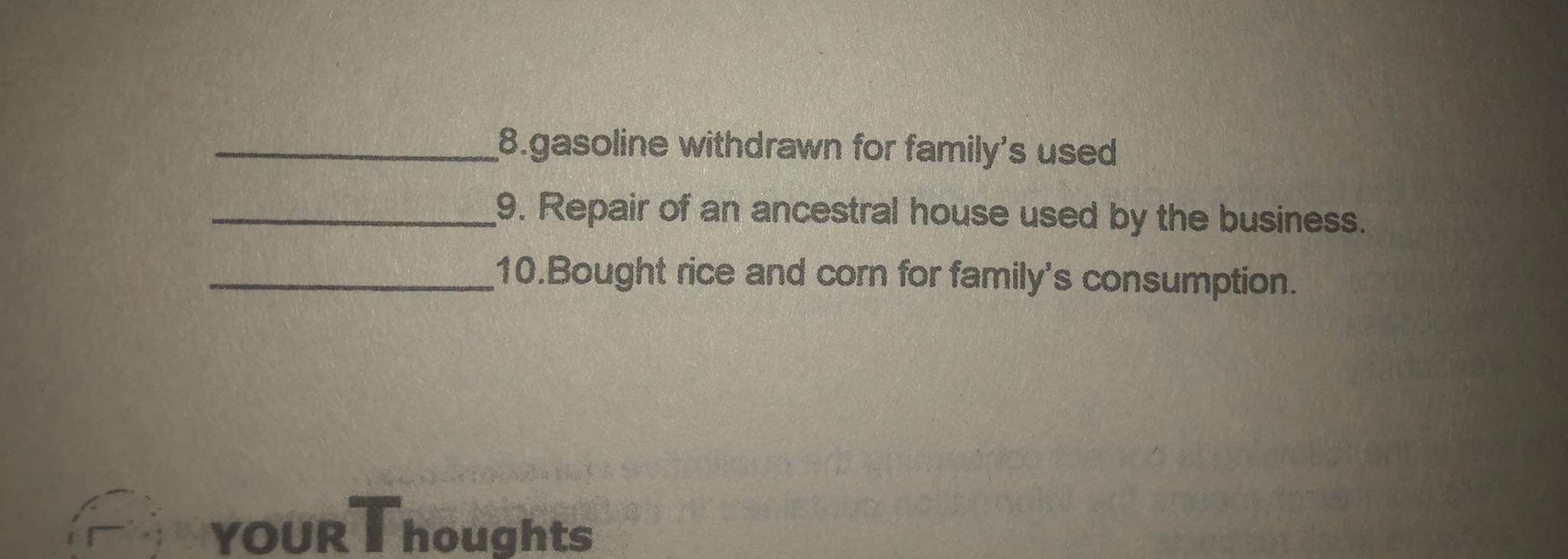 Multiple Choice. Choose the letter of the best answer. Write the letter