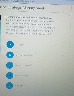  chs/derd=1715356905503e Mainlifading lity: Strategic Management During a downturn in the hotel