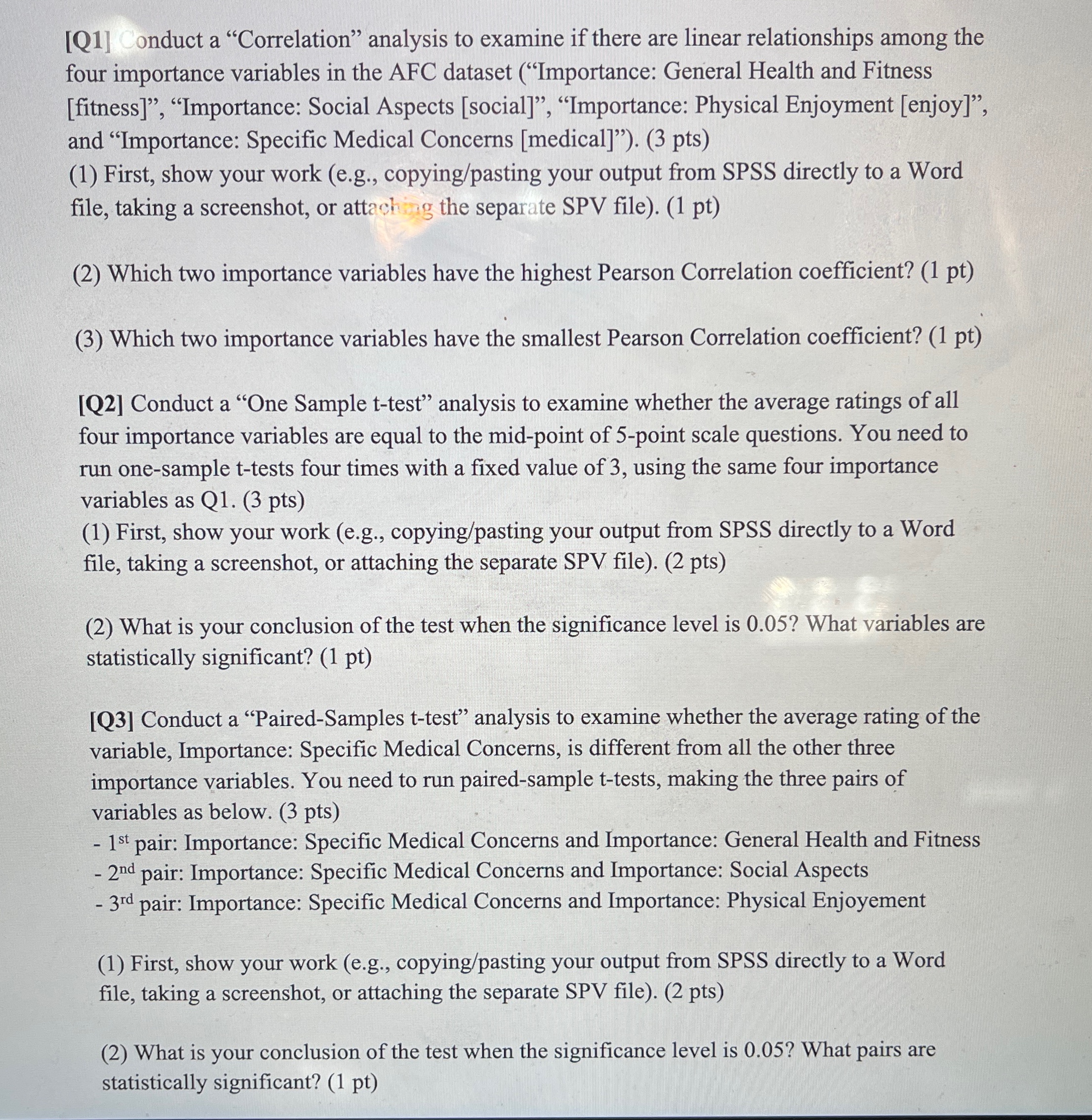  [Q1] Conduct a "Correlation" analysis to examine if there are linear