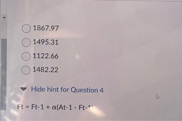 =.2. Assume that the forecast for Week 1 is 750 . What