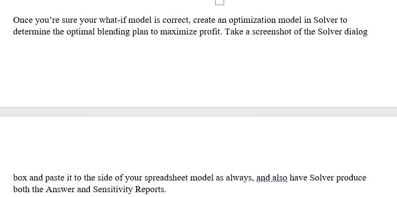 can you please show me solver part in excel how should