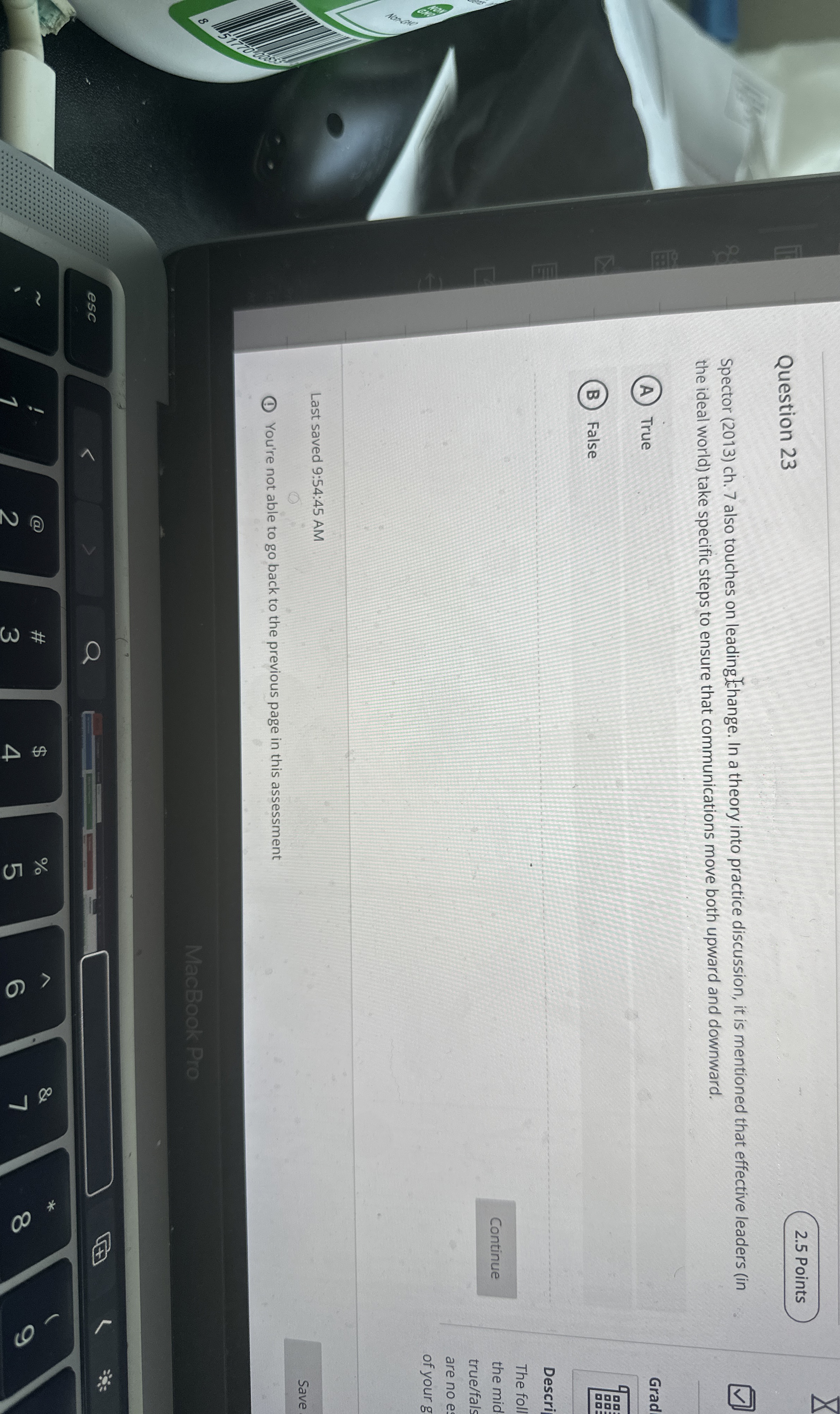  Question 23 2.5 Points Spector (2013) ch.7 also touches on leadingfhange.
