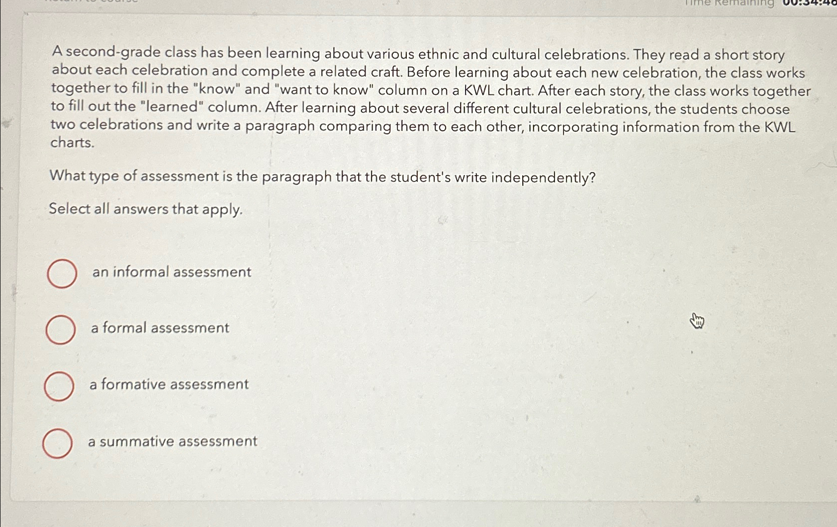  A second-grade class has been learning about various ethnic and cultural