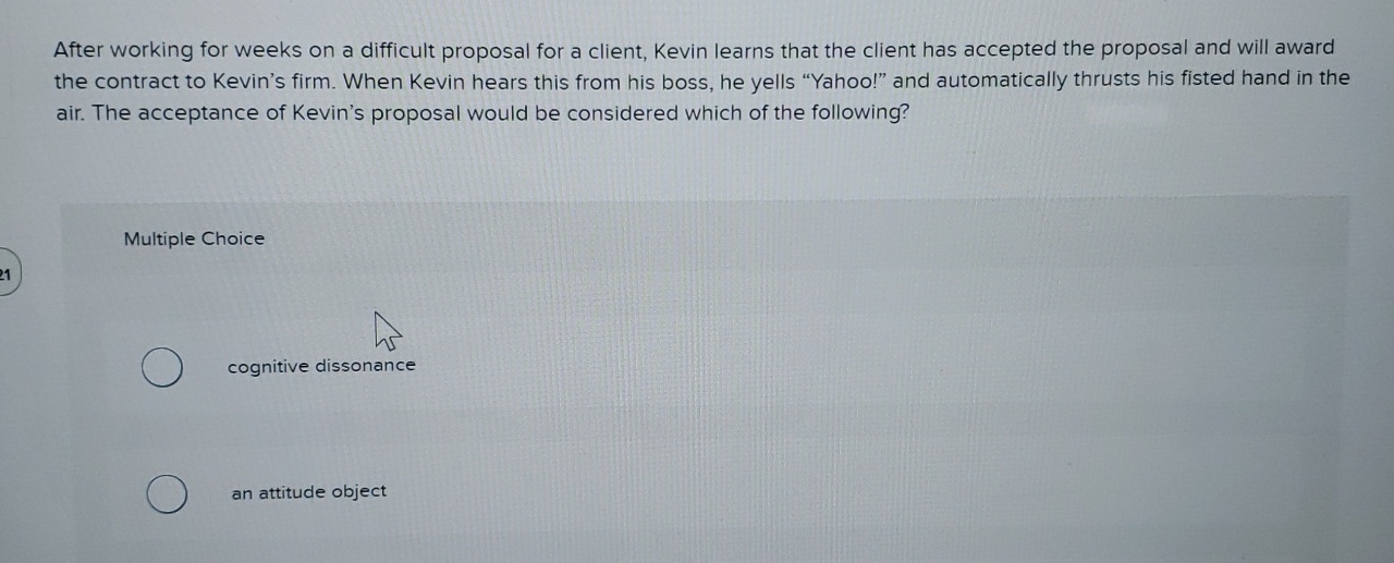  After working for weeks on a difficult proposal for a client,