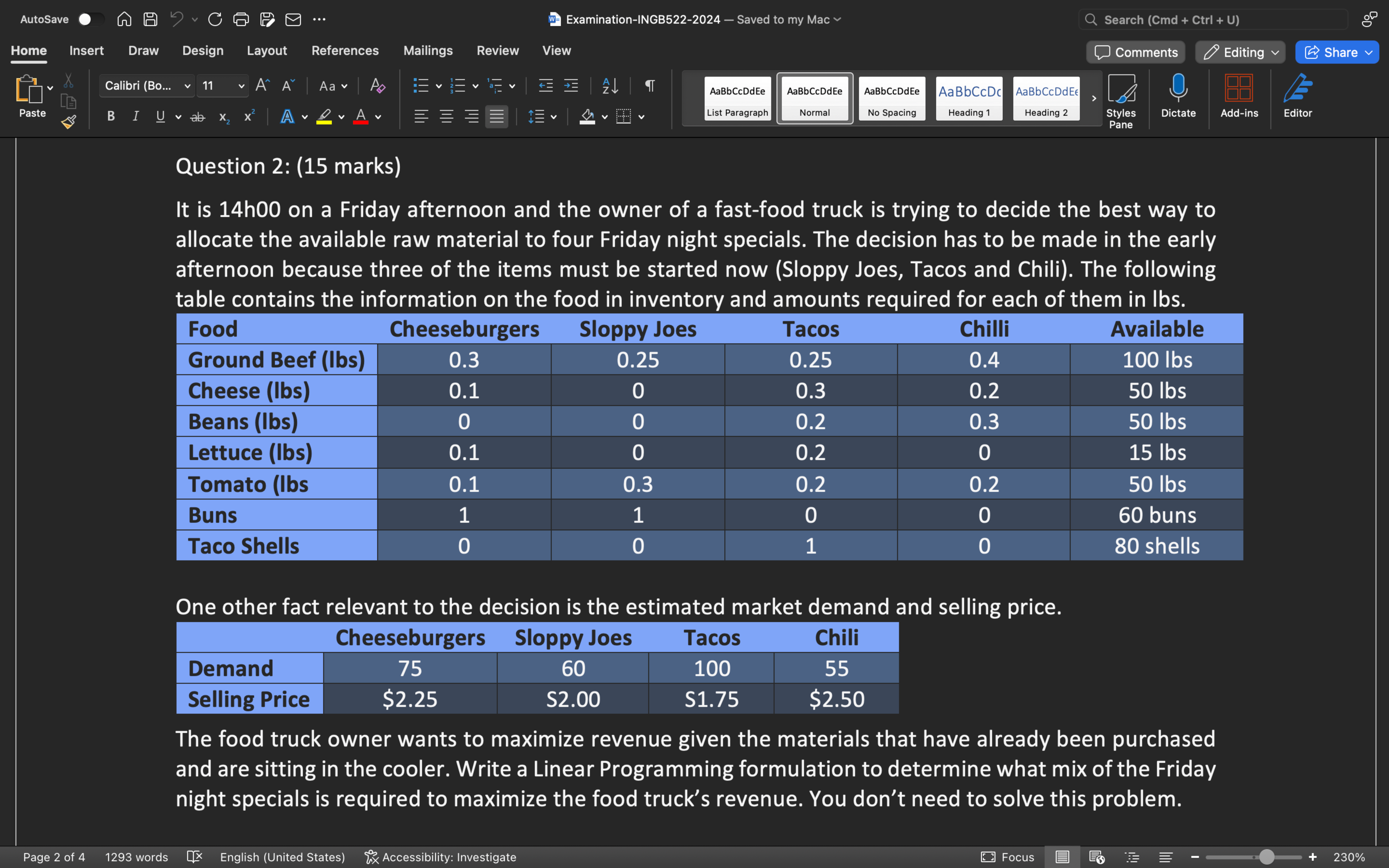  Question 2: (15 marks) It is 14 h 00 on a