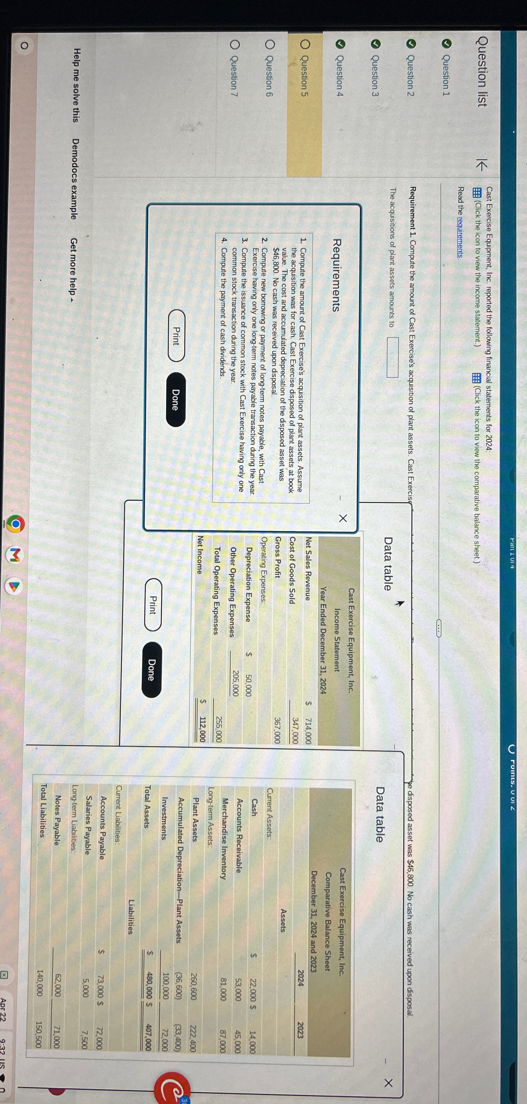  Question list Question 1 Question 2 Question 3 Question 4 Question