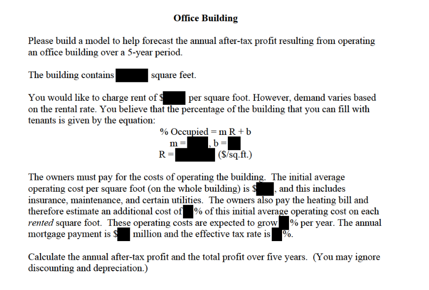DRAW an influene diagram. In this problem description, I've blacked-out the numbers