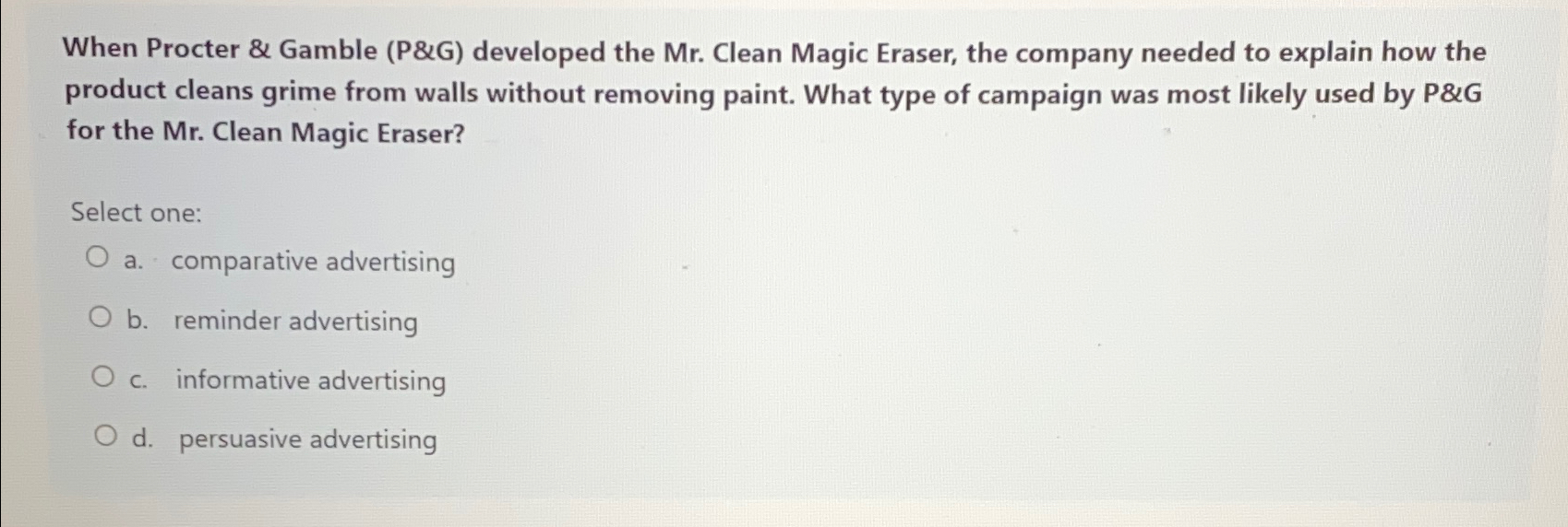  When Procter & Gamble (P&G) developed the Mr. Clean Magic Eraser,