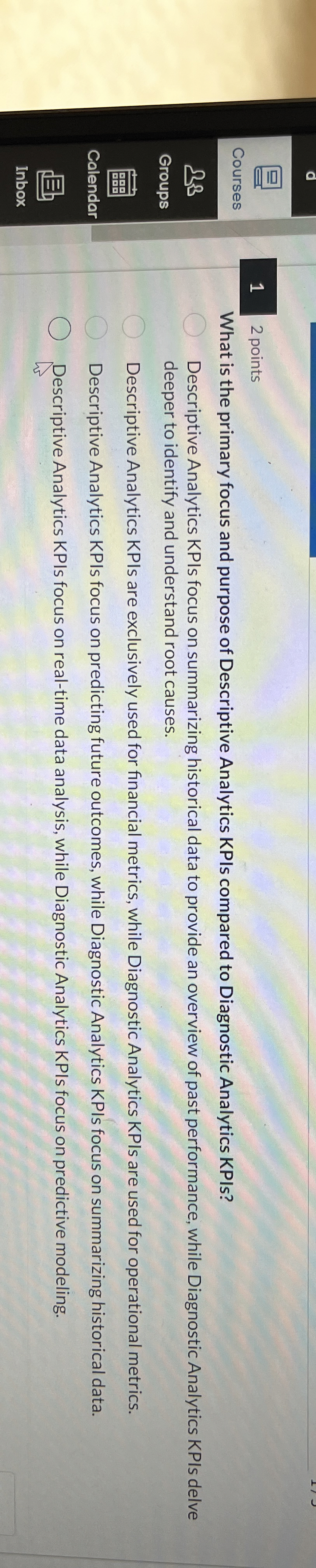  1 2 points Courses What is the primary focus and purpose