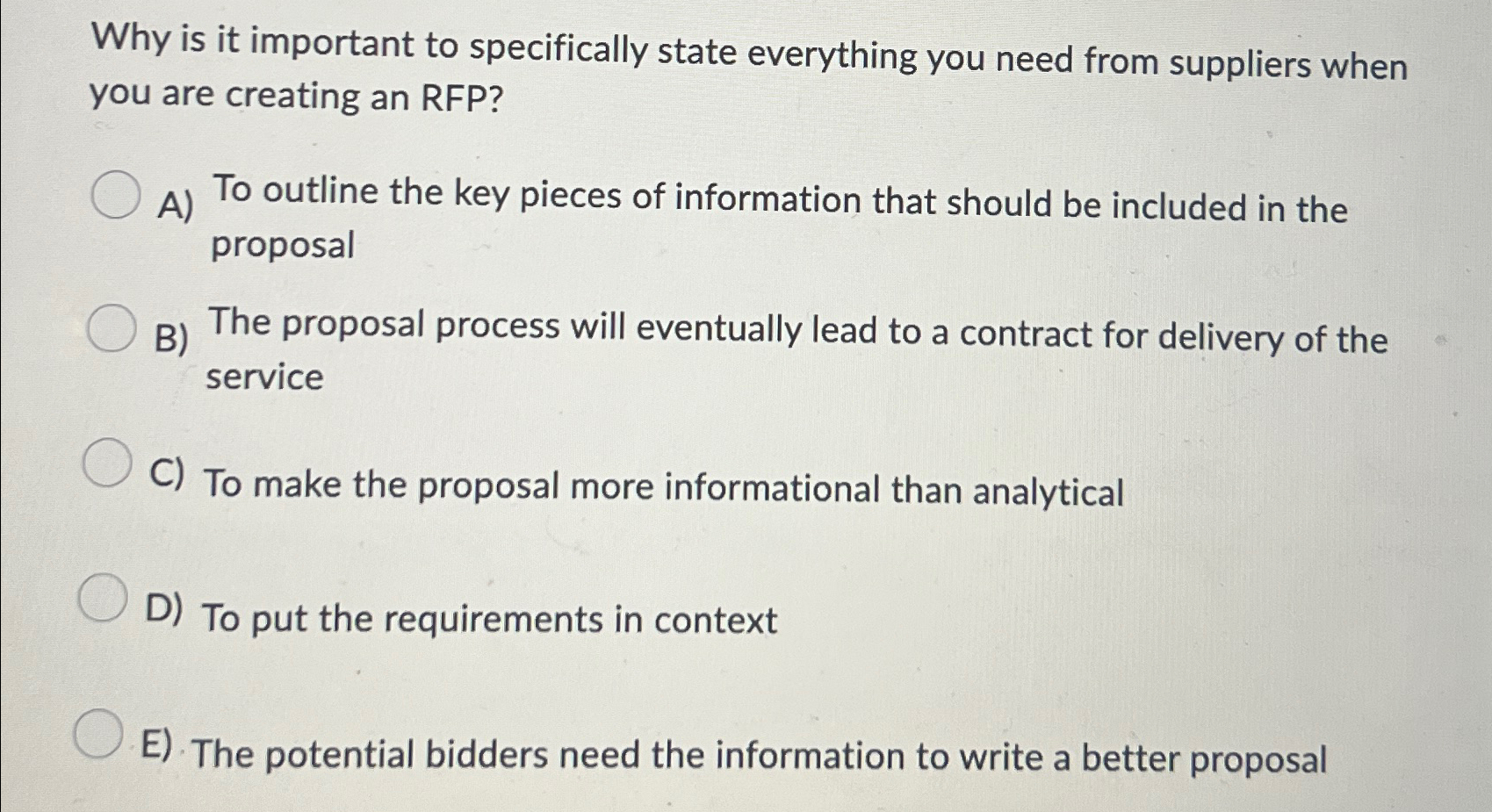  Why is it important to specifically state everything you need from