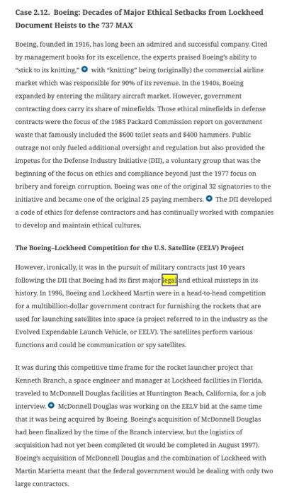  Case 2.12. Boeing: Decades of Major Ethical Setbacks from Lockheed Document