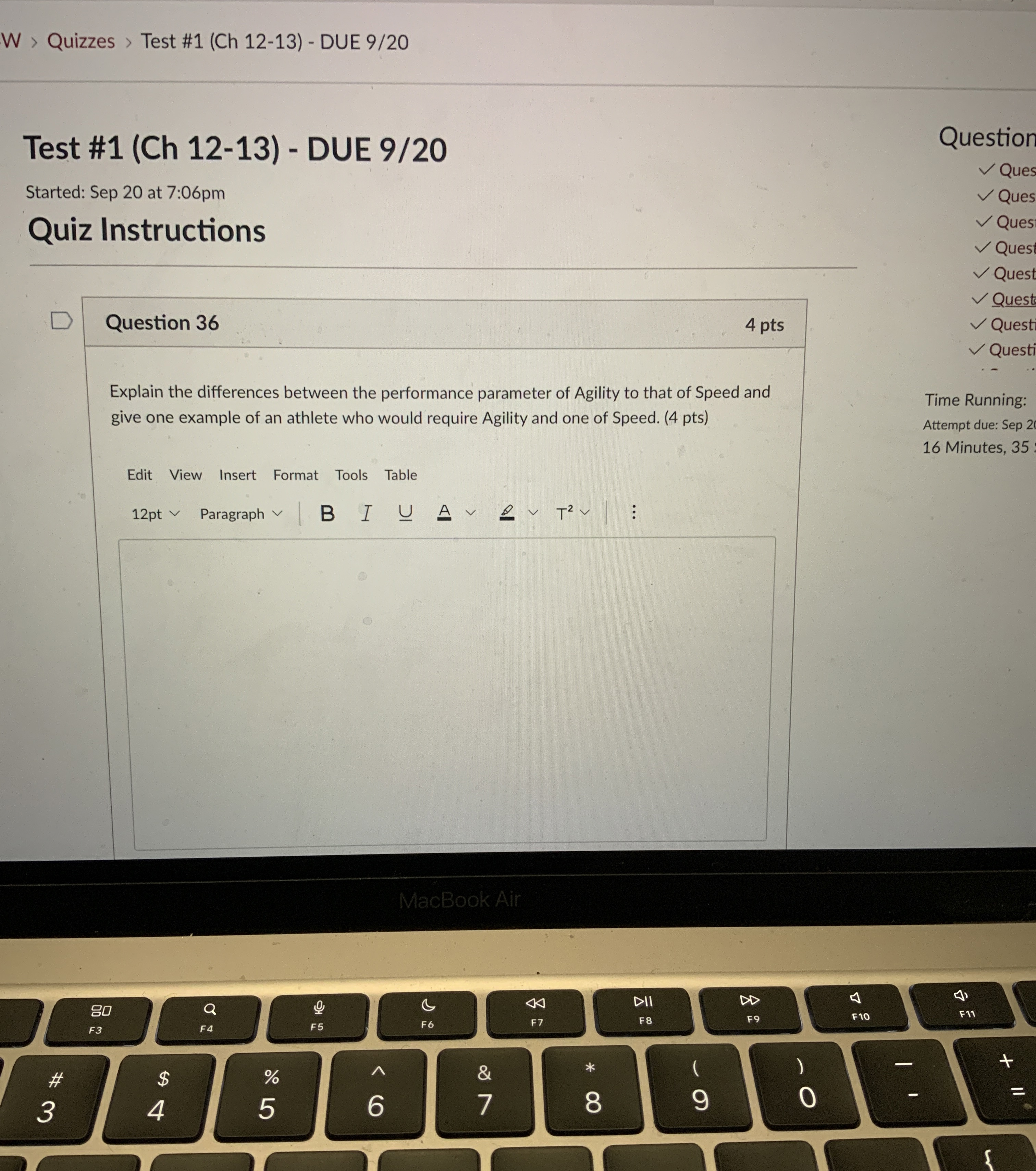  Question 36 Explain the differences between the performance parameter of Agility