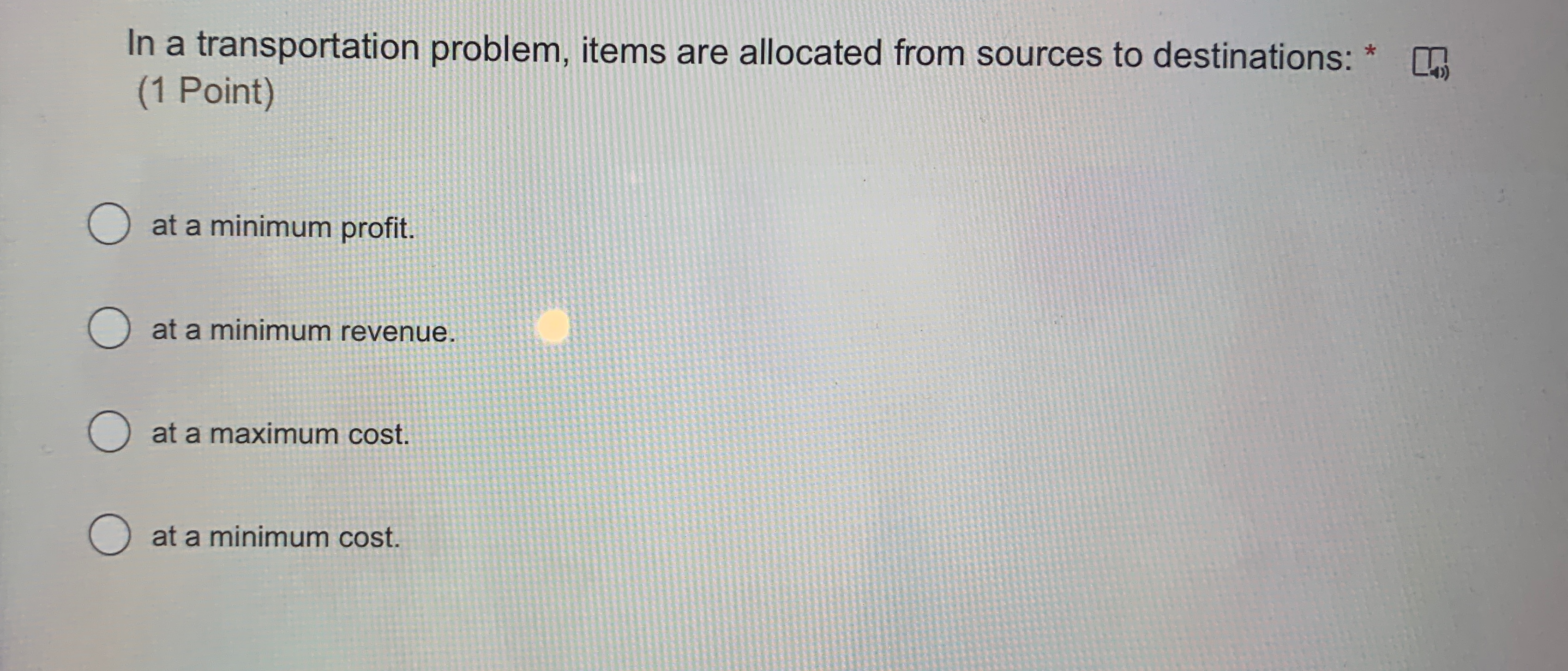  In a transportation problem, items are allocated from sources to destinations: