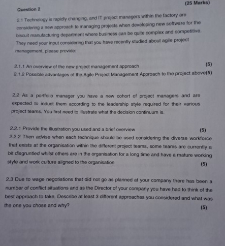  Question 221 Technology is rapidy changing. and IT project managers within