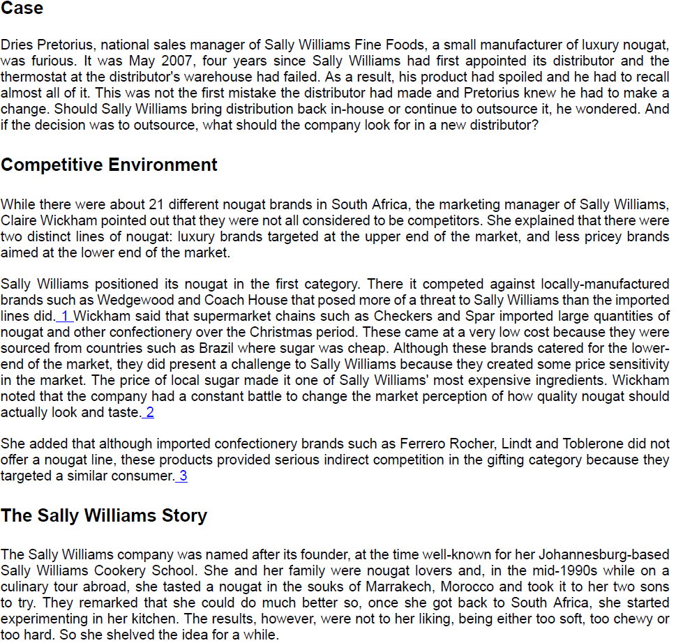  Read above case study and answer questions below: Establish reporting and