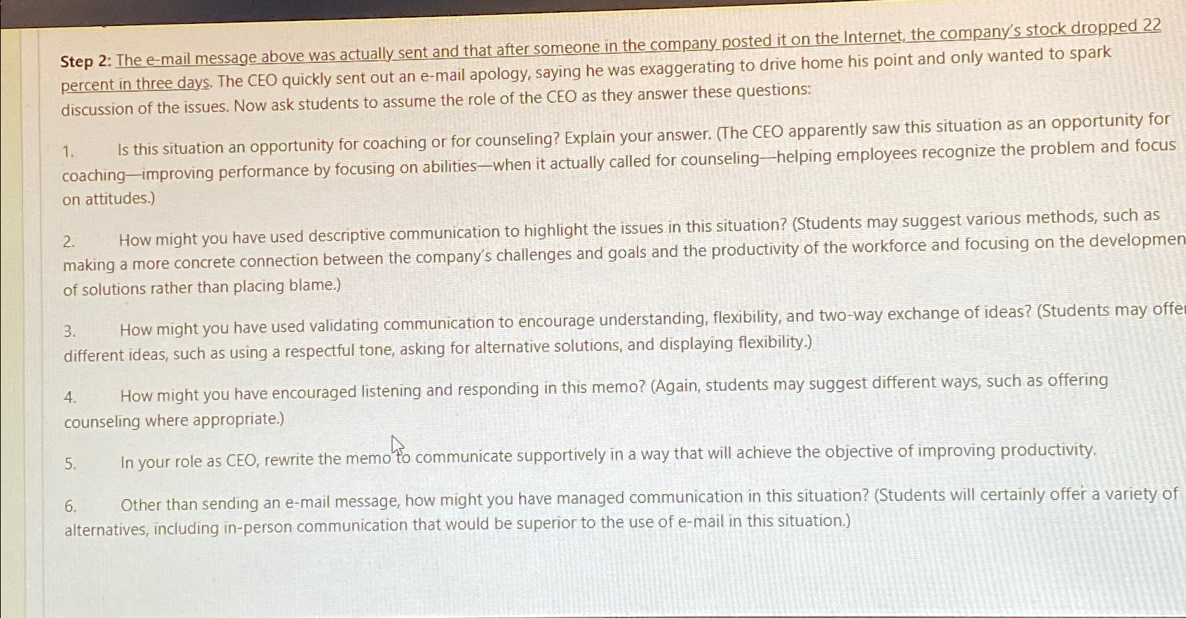  Step 2: The e-mail message above was actually sent and that