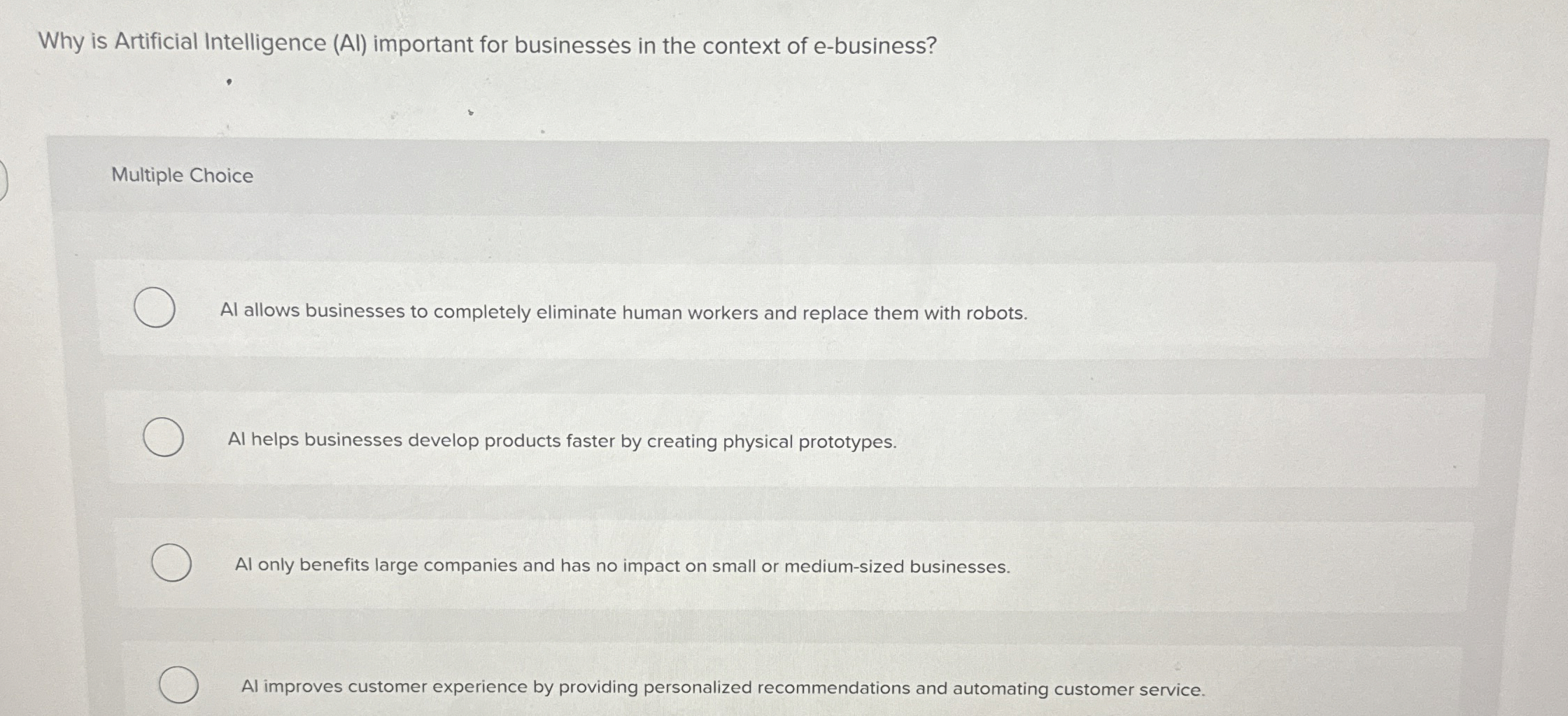  Why is Artificial Intelligence (Al) important for businesses in the context