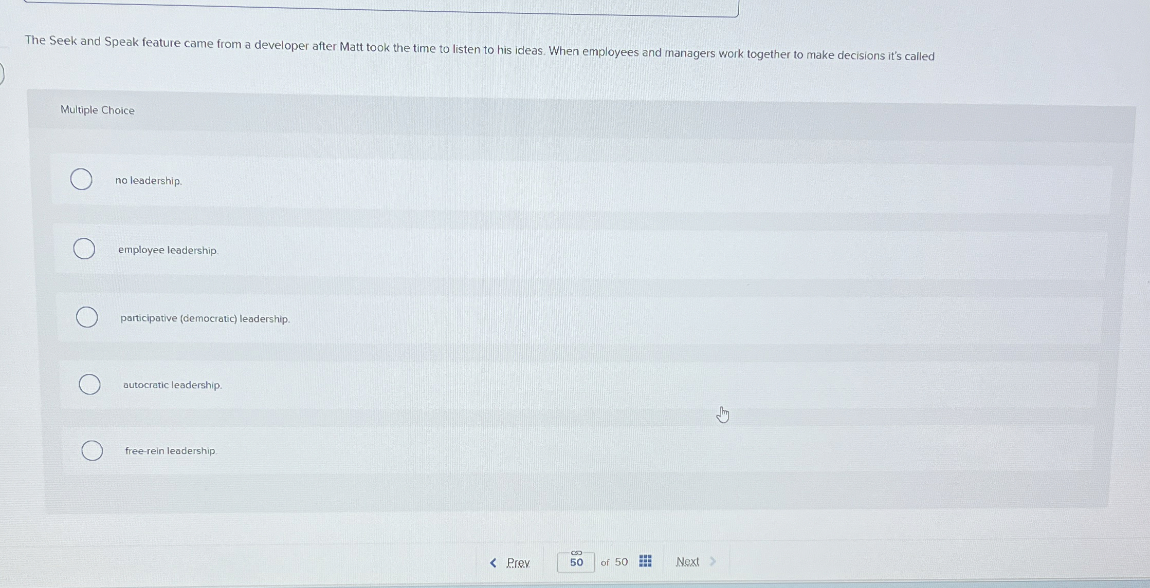  The Seek and Speak feature came from a developer after Matt