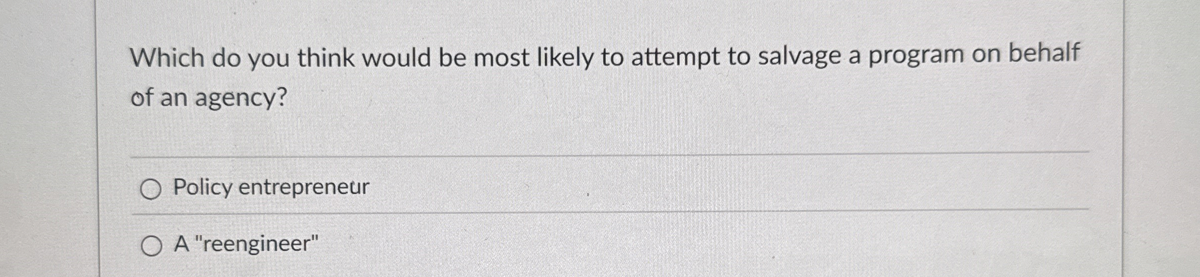  Which do you think would be most likely to attempt to